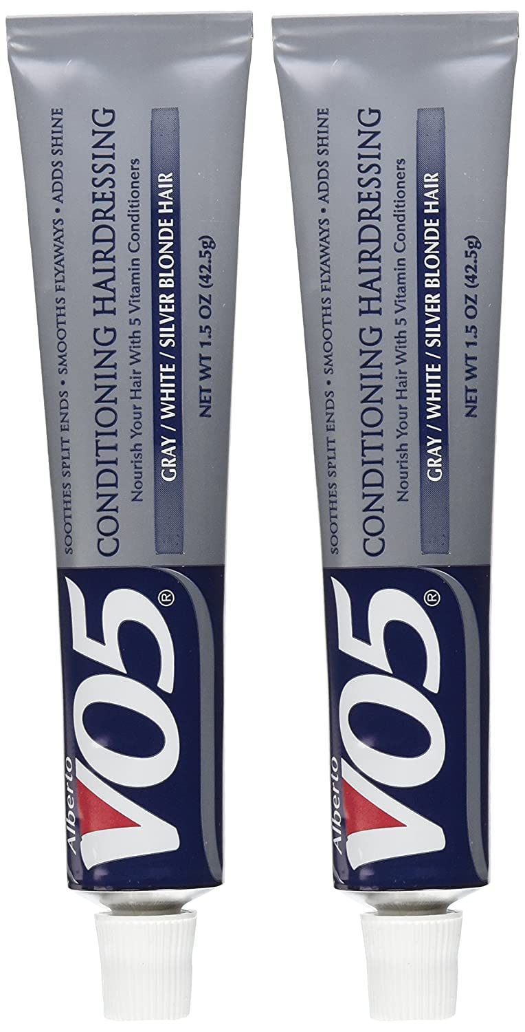 Alberto VO5 Conditioning Hairdressing for Gray, White, Silver Blonde Hair, 1.5 oz (Pack of 2) - Image 1