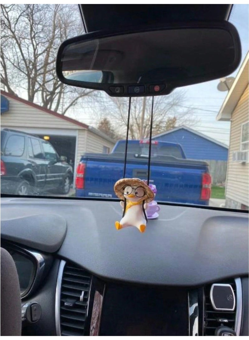 Cute Car Decoration Accessory Cartoon Penguin with Hat and Glasses - Image 4