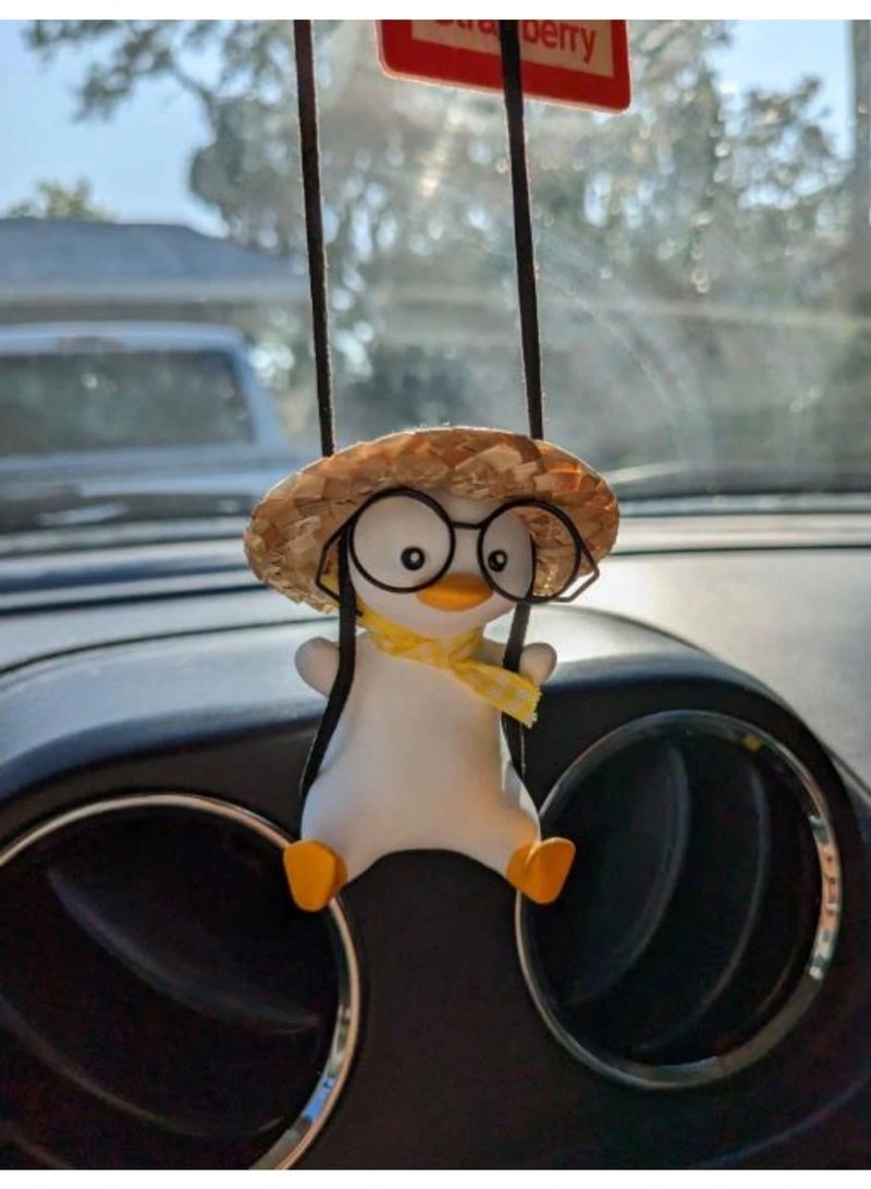 Cute Car Decoration Accessory Cartoon Penguin with Hat and Glasses - Image 5