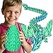 Olee Odee 3D Printed Dragon Eggs with Articulated Fly Dragon Inside Collectible Figurines Fidget Toy for Adults Kids Birthday Easter Christmas White Elephant Gifts for Friends ColleaguesSilk Green L size - Image 2