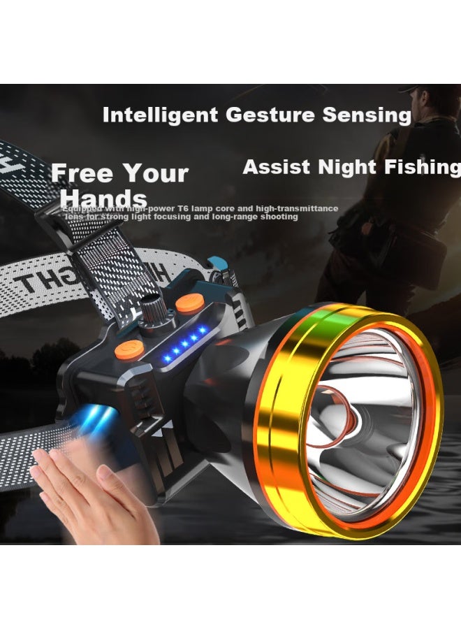 Shenyu Sensor Headlamp With Strong Light, Ultra-long Battery Life, Rechargeable, Long-range Head-mounted Night Fishing Light, Outdoor Household Mining Lamp, Patrol - Image 3