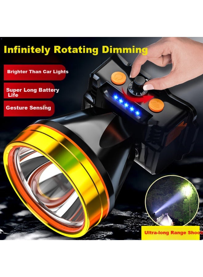 Shenyu Sensor Headlamp With Strong Light, Ultra-long Battery Life, Rechargeable, Long-range Head-mounted Night Fishing Light, Outdoor Household Mining Lamp, Patrol - Image 1