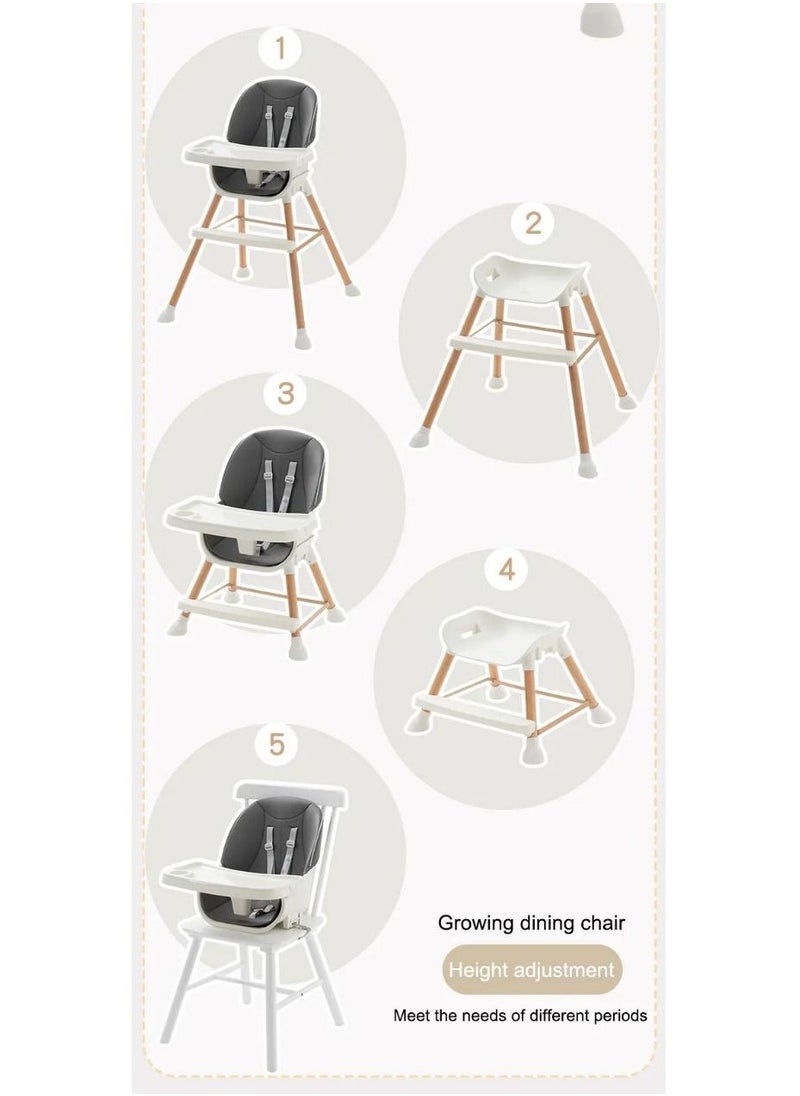 Baby - Adjustable Multifunctional Portable Foldable Dining Highchair With Removable Tray -Green 33-1051-14G - Image 1