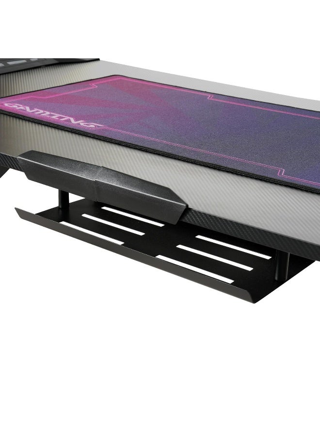 Pan Home Oki Gaming Desk With Rgb Light - Black - Image 1