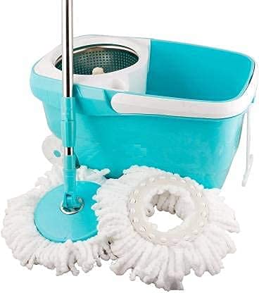TS Playy TS Playy Spin Bucket Mop360 Degree Spin Bucket Rotating with Refill Super Absorbent Refill for All Type of Floors 180 Degree Bendable Handle for Perfect Cleaning Color May Vary  - Image 2