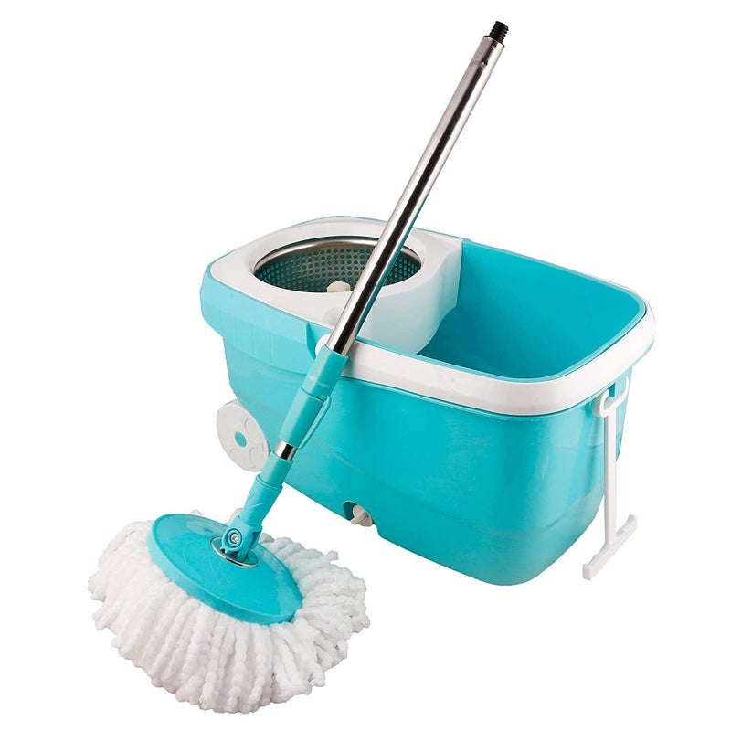 TS Playy TS Playy Spin Bucket Mop360 Degree Spin Bucket Rotating with Refill Super Absorbent Refill for All Type of Floors 180 Degree Bendable Handle for Perfect Cleaning Color May Vary  - Image 1
