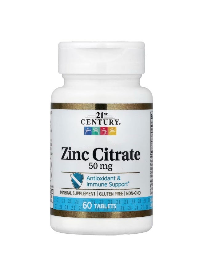 21st Century Zinc Citrate 50 mg 60 Tablets - Image 3
