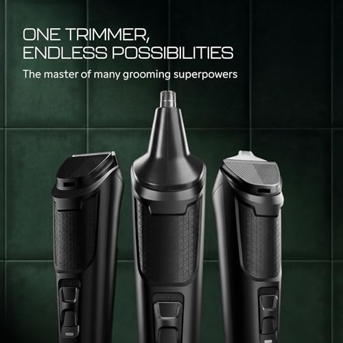 Zlade Jaws Blitz All in One Beard Trimmer for Men, Fast Charging with USB C , 40 Length Settings, 0.5mm to 20mm, 90 mins runtime, Charging Indicator, Self Sharpening, Detachable Washable Blades, 6 in 1 Trimmer with Beard, Nose and Precision Blade - Image 2