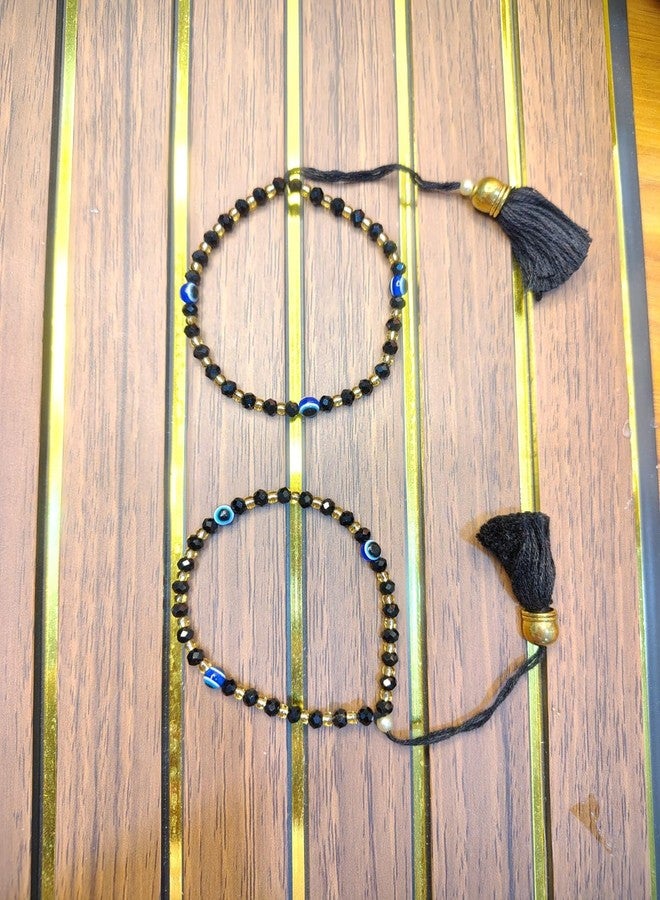 Koogly Evil Eye Black Thread Nazariya Bracelet Rakhi | Nazar Battu | For Girls (2) - Image 2