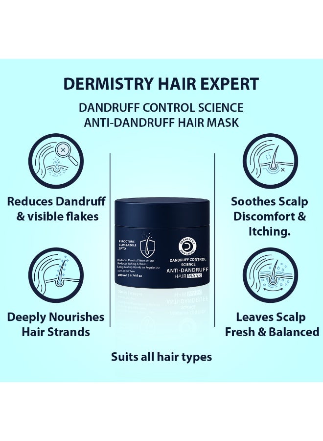 Dermistry Anti-Dandruff Hair Mask 200ml for All Hair Types - Image 3
