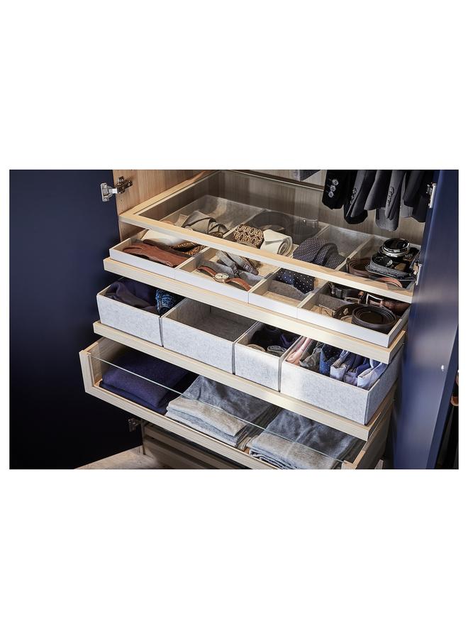 زبون صندوق، مجموعة من 4 قطع، رمادي فاتح، 40×54 سم - Image 4