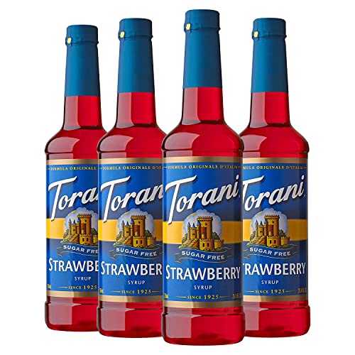 Torani Sugar Free Syrup Strawberry 254 Fl Oz Pack of 4 - Image 1