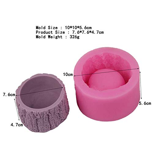 NINEXY Tree Stump Flower Pot Silicone Mold for Epoxy Resin Concrete Succulent Planter Clay Cement Mould Candle Holder Mold - Image 2