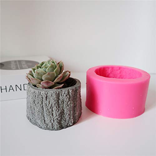 NINEXY Tree Stump Flower Pot Silicone Mold for Epoxy Resin Concrete Succulent Planter Clay Cement Mould Candle Holder Mold - Image 3