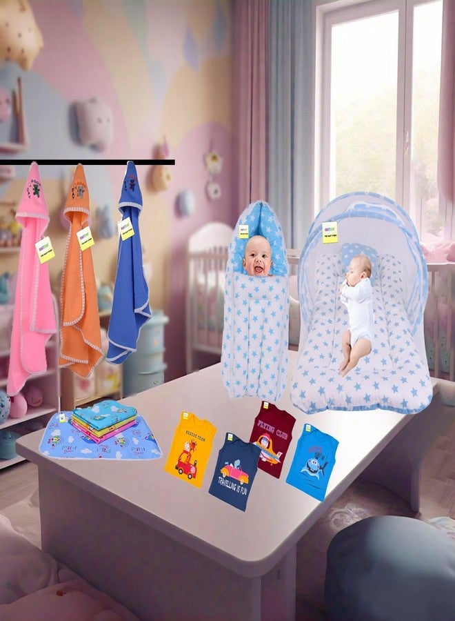 Kwitchy New Born Baby All in One Gift Pack Daily Essential Items Combo (0-6 Months) Blue - Image 4