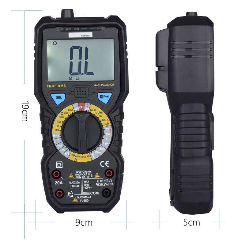 DOITOOL 6000counts Digital Multimeter Accurate Voltage Ampere Resistance Tester USB Interface for Dc Measurements Industrial and Automotive Applications - Image 2