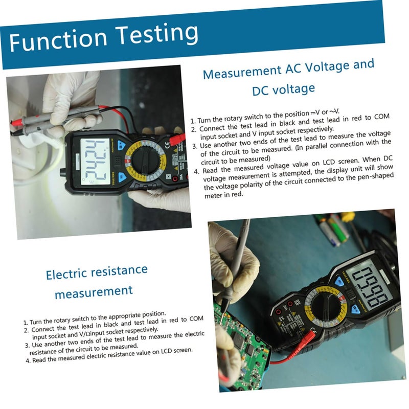 DOITOOL 6000counts Digital Multimeter Accurate Voltage Ampere Resistance Tester USB Interface for Dc Measurements Industrial and Automotive Applications - Image 3