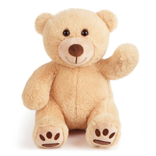 LotFancy Teddy Bear Stuffed Animal 8 inch Brown Teddy Bear Plush Toy Soft Plush Gifts for Kids Baby Toddlers on Baby Shower Easter Decorations - Image 1