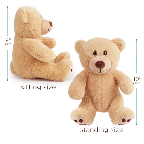 LotFancy Teddy Bear Stuffed Animal 8 inch Brown Teddy Bear Plush Toy Soft Plush Gifts for Kids Baby Toddlers on Baby Shower Easter Decorations - Image 5