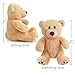 LotFancy Teddy Bear Stuffed Animal 8 inch Brown Teddy Bear Plush Toy Soft Plush Gifts for Kids Baby Toddlers on Baby Shower Easter Decorations - Image 4