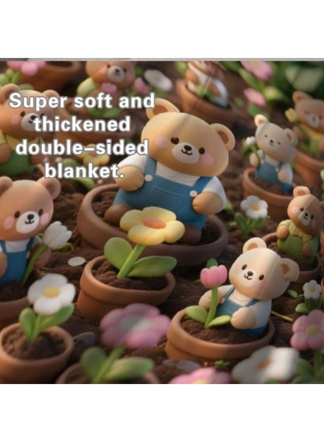 عام بطانية رقيقة من الفانيلا الكرتونية للأطفال والرضع (دافئة ومريحة، ومناسبة للنوم والألعاب) 70 سم * 100 سم - Image 4