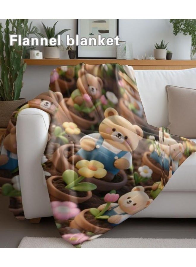 عام بطانية رقيقة من الفانيلا الكرتونية للأطفال والرضع (دافئة ومريحة، ومناسبة للنوم والألعاب) 70 سم * 100 سم - Image 5