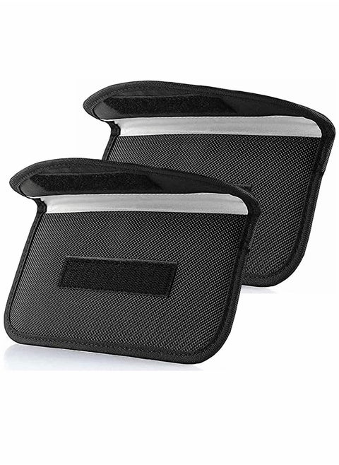 Faraday Bags for Car Keys and Cell Phone, Signal Blocking Key Pouch Wallet,  Anti Theft Car Protection, Cell Phone Signal Jammer WiFi/GSM/LTE/NFC/RFID,  Blocker 2 Pack