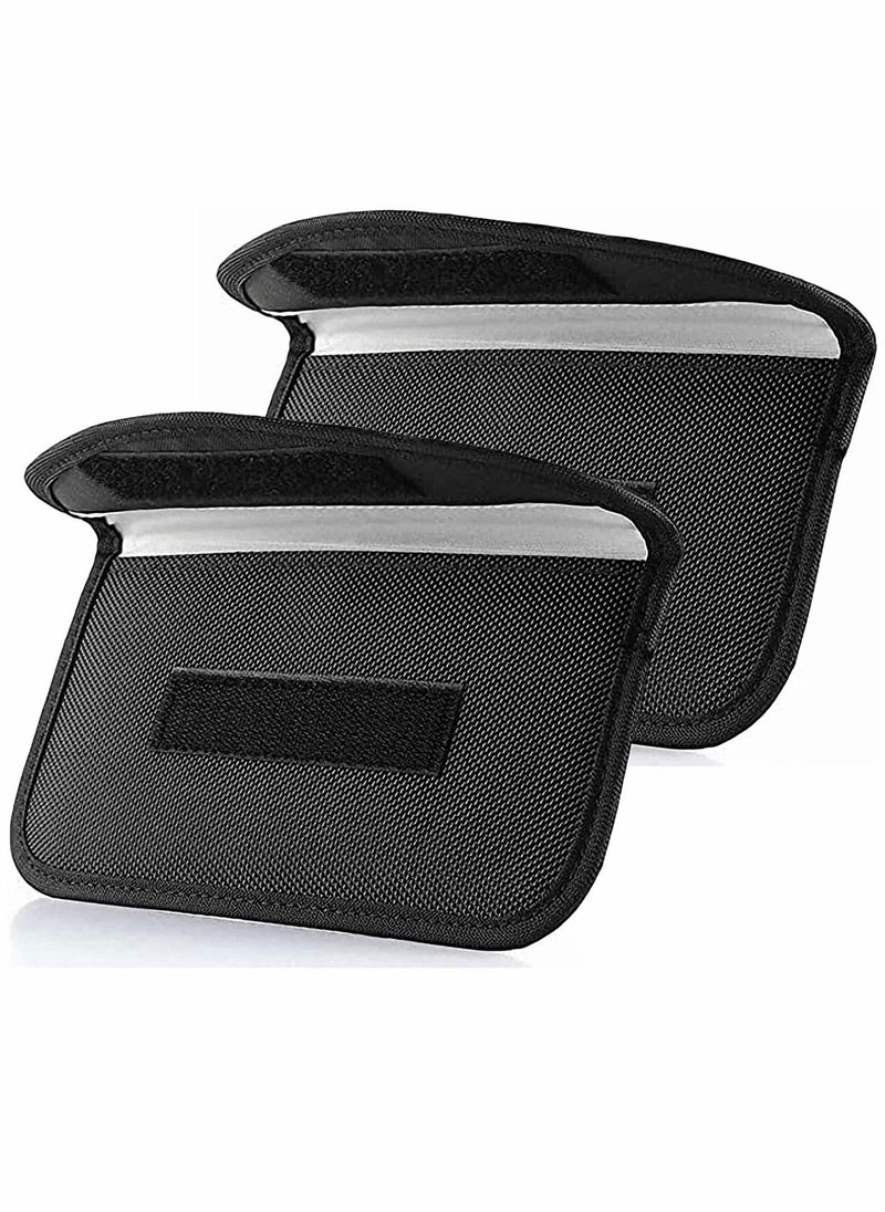 Generic - Faraday Bags for Car Keys and Cell Phone, Signal Blocking Key Pouch Wallet,  Anti Theft Car Protection, Cell Phone Signal Jammer WiFi/GSM/LTE/NFC/RFID,  Blocker 2 Pack - Image 1