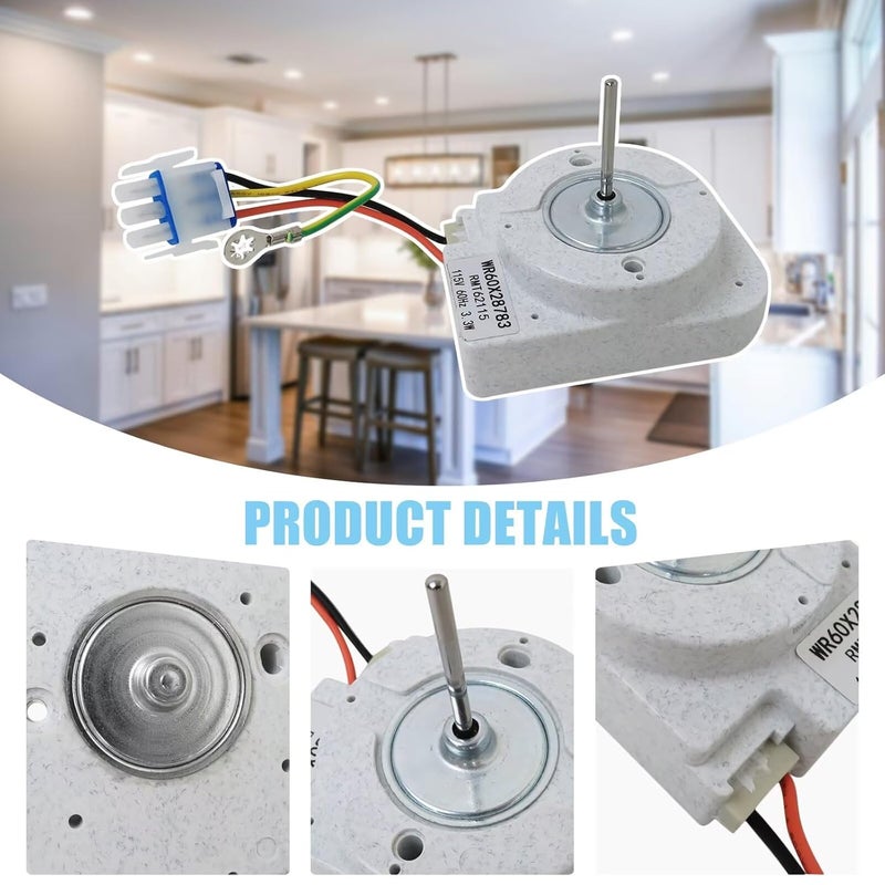 GE Refrigerator Evaporator Fan Motor WR60X28783 For Models GIE17GSNBRSS GIE18DTNERBB - Image 5