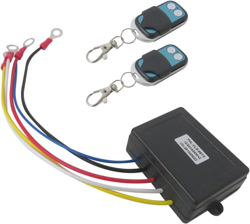 Waterproof Wireless Winch Remote Control Kit - 12V/24V Universal Handset Fit for Car, Fit for Champion: 20051, 20249, 30045.30145 - Image 1