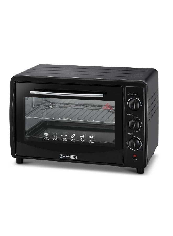 بلاك اند ديكر فرن توست مزدوج زجاجي 1800 واط أسود 45 لتر TRO45RDG-B5 أسود - Image 1