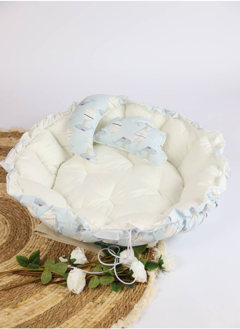 FUN MOMENT - The Sparrow's nest mattress for children consists of 3 pieces with different prints - Image 1