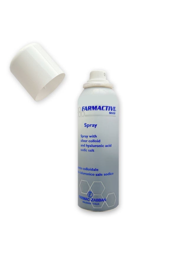 فارماك زبان فارم اكتيف سيلفر بخاخ علاجي للقدم السكرى وعلاج قرح الفراش والجروح والحروق وجروح ما بعد العمليات الجراحية 125 مل - Image 3