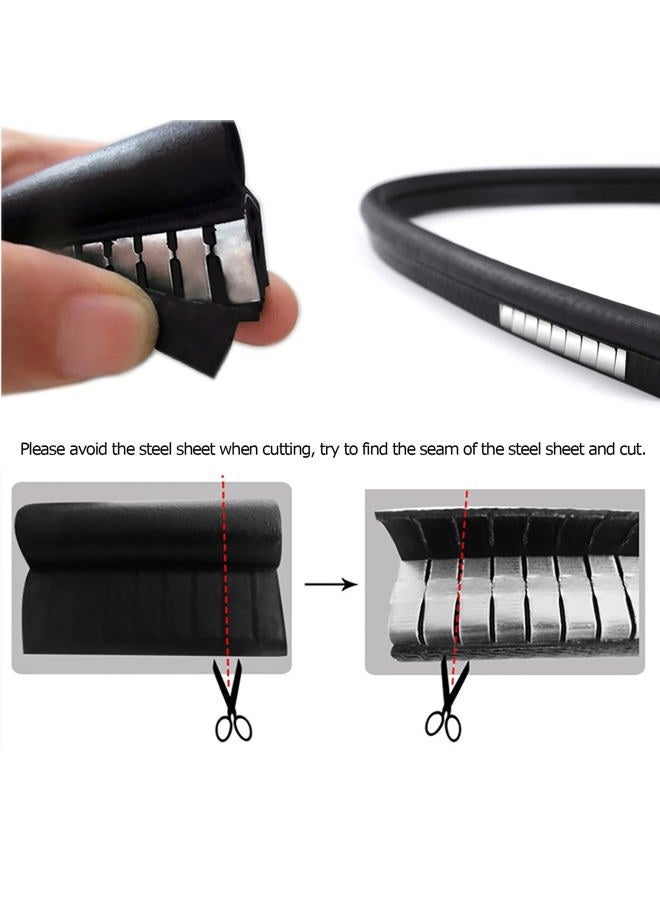 Tintvent Car Door Rubber Seal Strip with Top Bulb(26Ft), Automotive Weather Stripping Soundproofing Edge Guard Trim for Cars, Trucks, Boats, and Home Applications - Image 4