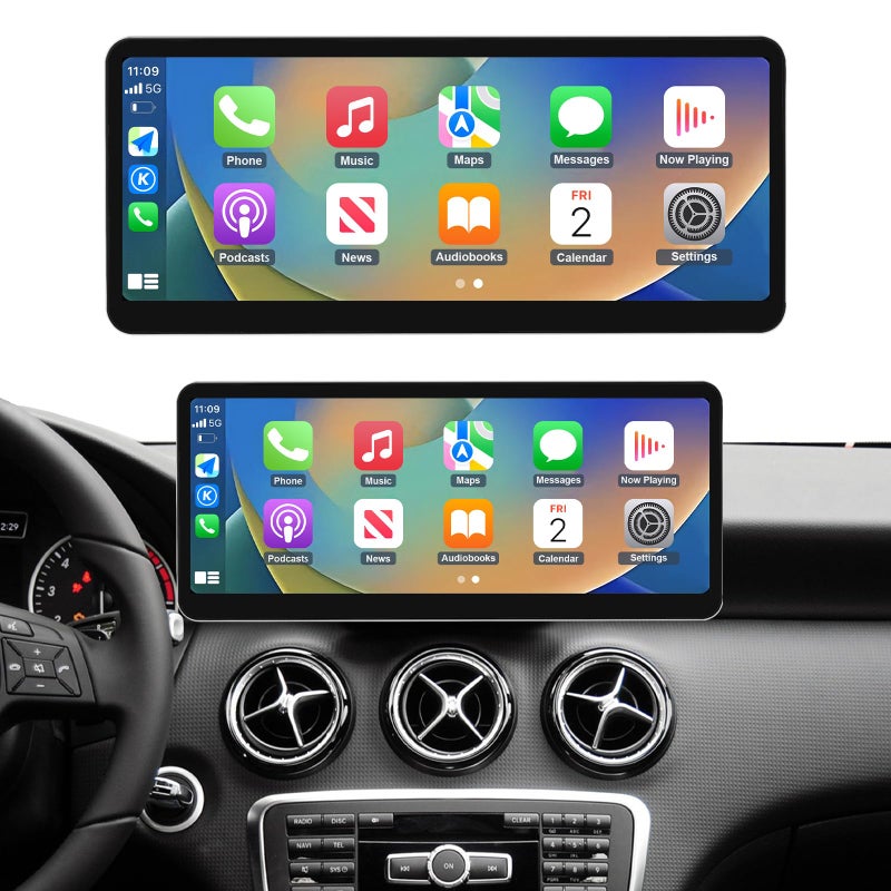 NINETOM 2026 Upgraded 123 UltraNarrow Touchscreen Wireless CarPlay Android Auto Receiver Compatible with MercedesBenz GLACLAAG Class C117X117X156 20132015 for NTG 4547 System - Image 2