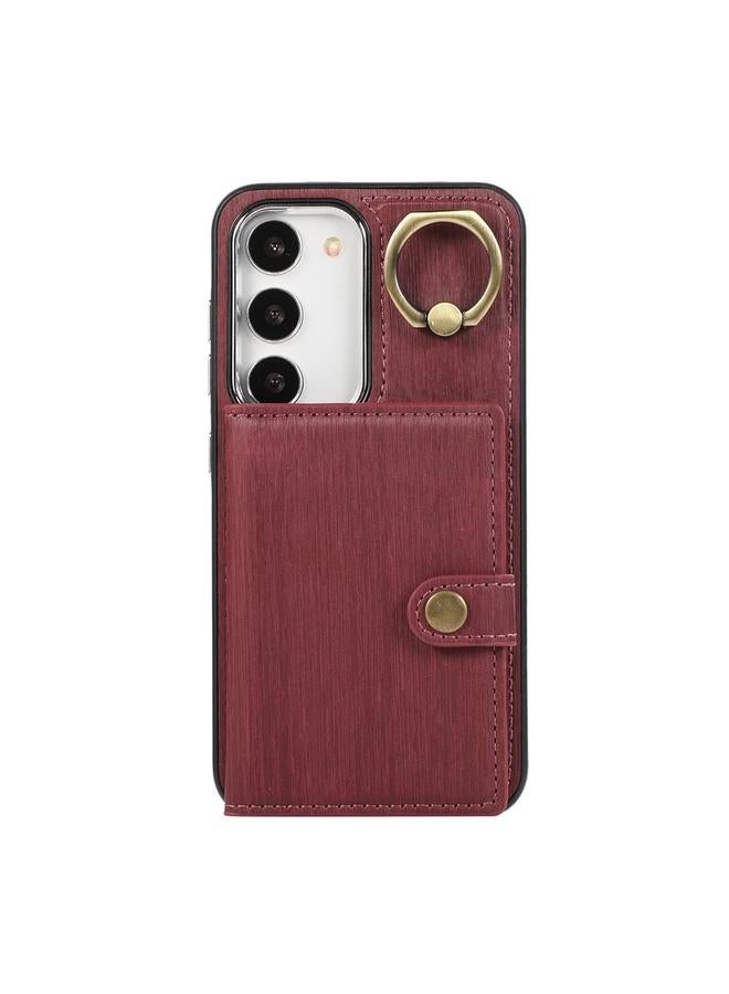 S-TOP Case For Samsung Galaxy A54 5G Brushed Texture Wallet Ring Holder Phone Case - Image 2