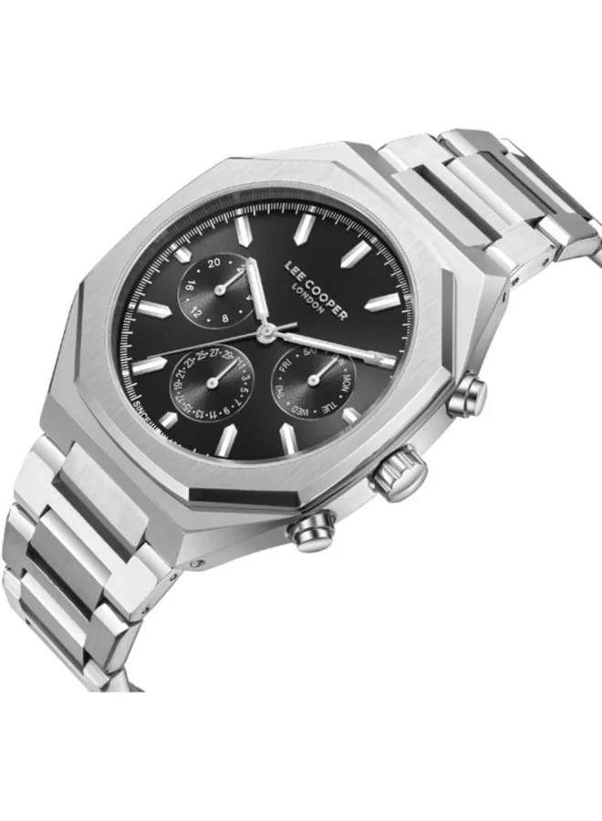 Lee Cooper Lee Cooper Men's Watch, Multi Function Display and Metal Strap - LC08045.350, Silver