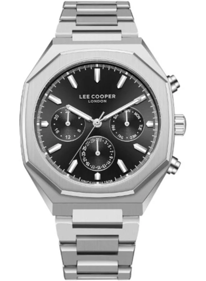 Lee Cooper Lee Cooper Men's Watch, Multi Function Display and Metal Strap - LC08045.350, Silver