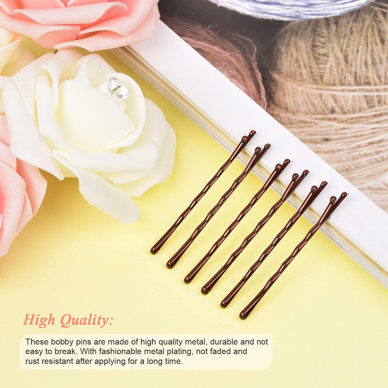 MORGLES Bobby Pins Brown, 240 Pcs Hair Pins for Women 2.2 Inches, Hair Accessories with Box - Image 4