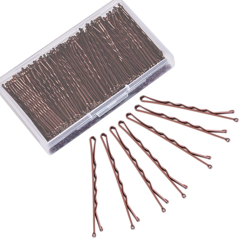 MORGLES Bobby Pins Brown, 240 Pcs Hair Pins for Women 2.2 Inches, Hair Accessories with Box - Image 1