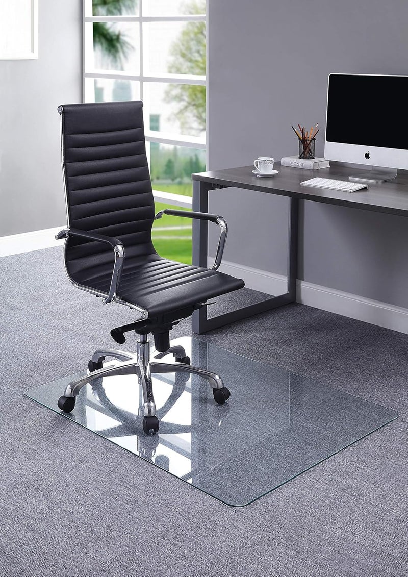 Lorell Tempered Glass Chairmat, 46" Width x 36" Depth x 0.25" Thickness, Clear, 1 Each - Image 5