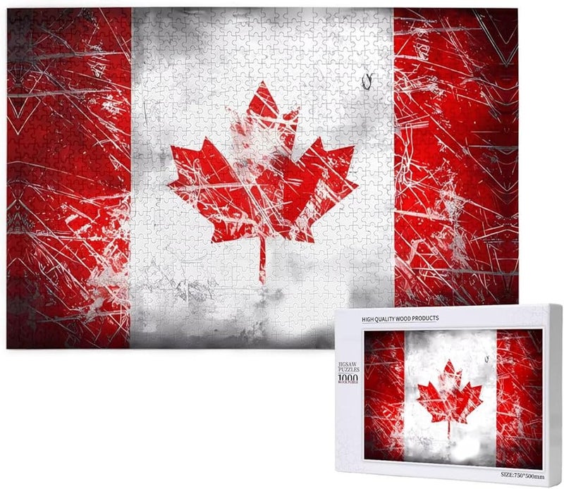 Canada Flag 1000 Piece Jigsaw Puzzle For Adults Home Decor 29 5 X 19 7 Inches - Image 1