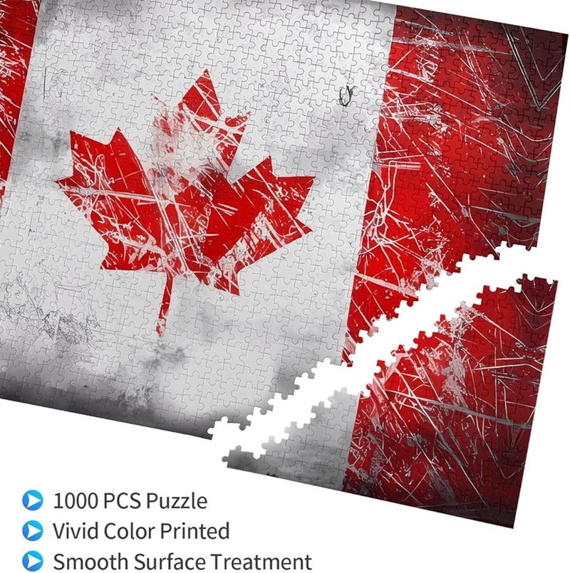 Canada Flag 1000 Piece Jigsaw Puzzle For Adults Home Decor 29 5 X 19 7 Inches - Image 3