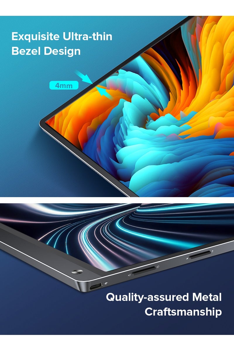أوبيرفكت شاشة محمولة UPERFECT مقاس 15.6 بوصة 120 هرتز 10 نقاط شاشة تعمل باللمس 1920*1080 FHD IPS منفذ USB C و Mini HDMI شاشة ثانية للكمبيوتر المحمول/الهاتف/جهاز الألعاب، قابلة للتثبيت على VESA - Image 2