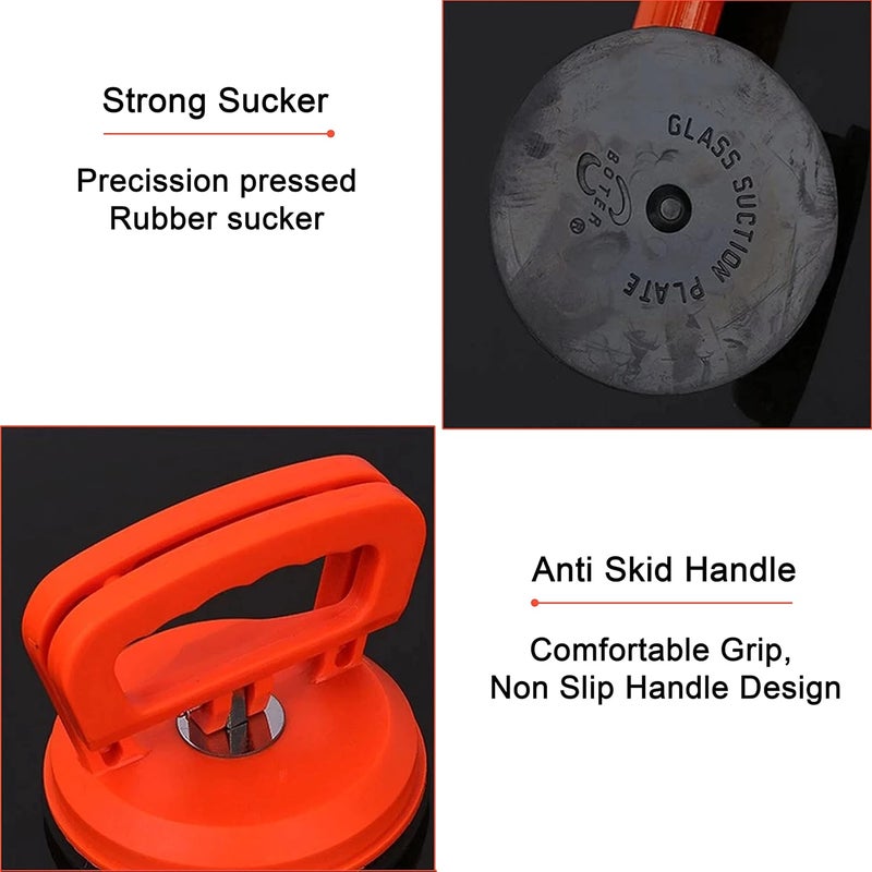 Excel Impex Heavy Duty Single Glass Lifter With Rubber Vacuum Suction Cup Glass Lifting For Lifting Glass Suction Cup Sucker Pad Dent Puller Glass Carrying Handle Lifter - Image 4