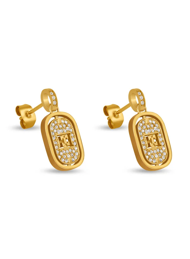 Escada Grace Gold Plated 316L Stainless Steel Stud Earrings for Women