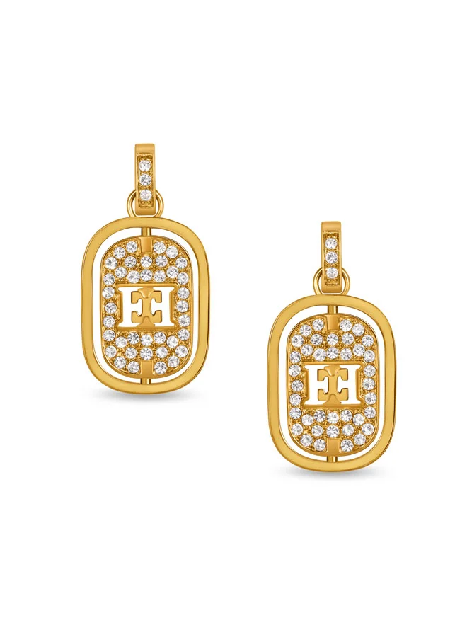 Escada Grace Gold Plated 316L Stainless Steel Stud Earrings for Women