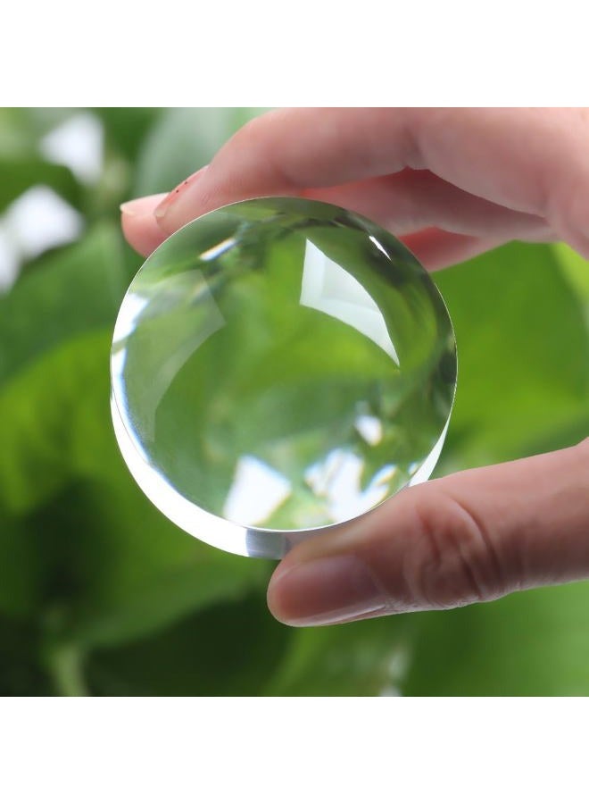 BIJIA 2'' Magnifying Dome - Optical Acrylic Portable Paperweight Magnifier Extremely Clear Reading Aid Magnifying Glass Dome Easy to Glide for Reading Books,Map,Newspaper and Magazine (50mm) … - Image 2