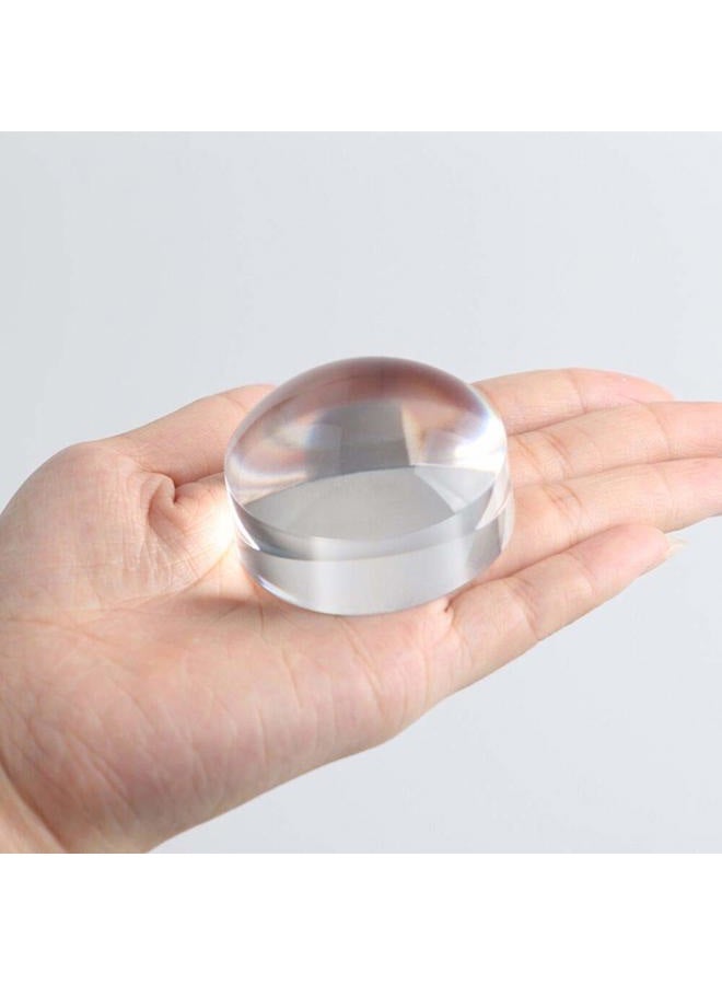 BIJIA 2'' Magnifying Dome - Optical Acrylic Portable Paperweight Magnifier Extremely Clear Reading Aid Magnifying Glass Dome Easy to Glide for Reading Books,Map,Newspaper and Magazine (50mm) … - Image 1