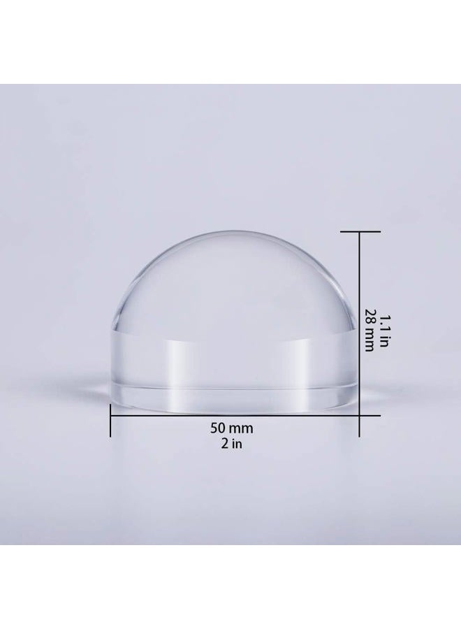 BIJIA 2'' Magnifying Dome - Optical Acrylic Portable Paperweight Magnifier Extremely Clear Reading Aid Magnifying Glass Dome Easy to Glide for Reading Books,Map,Newspaper and Magazine (50mm) … - Image 3